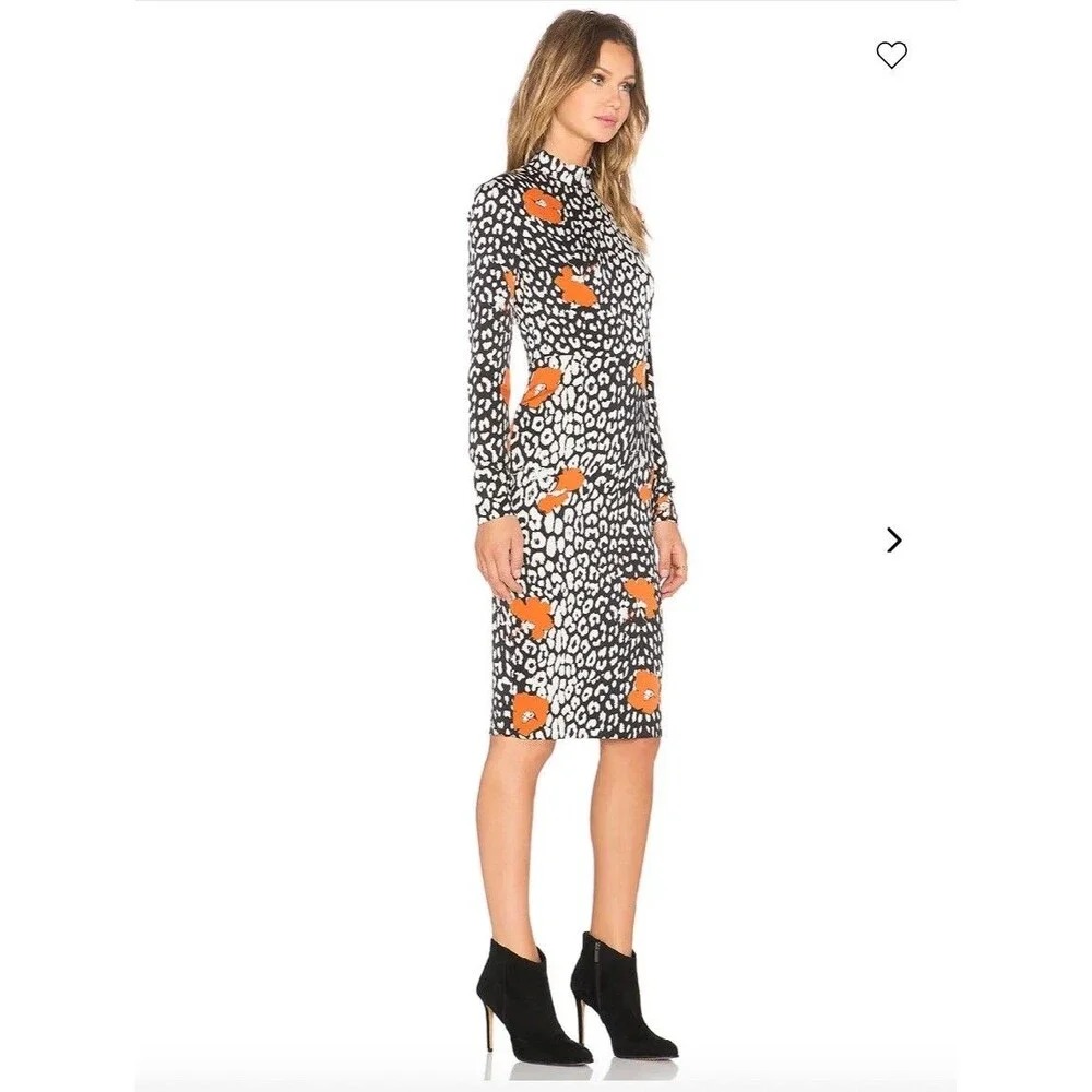 Essentiel Antwerp Silk Leopard Floral KABBEY Dress Size 38 (4) - Long Sleeve - Picture 4 of 16
